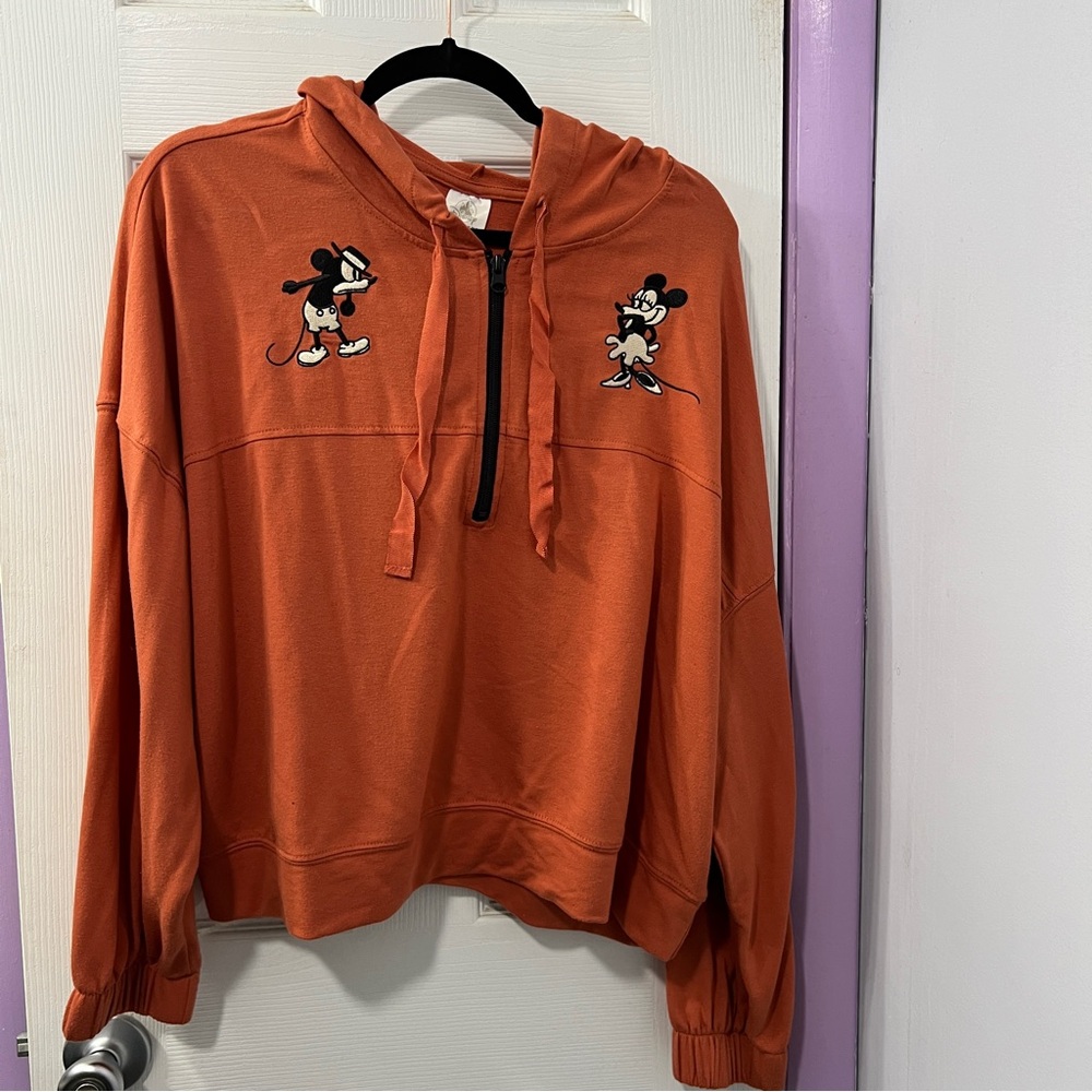 Disney Mickey & Minnie Cropped Hoodie